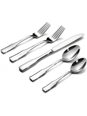 40-Piece Stainless Steel Silverware Set for 8 | Mirror Polished Flatware